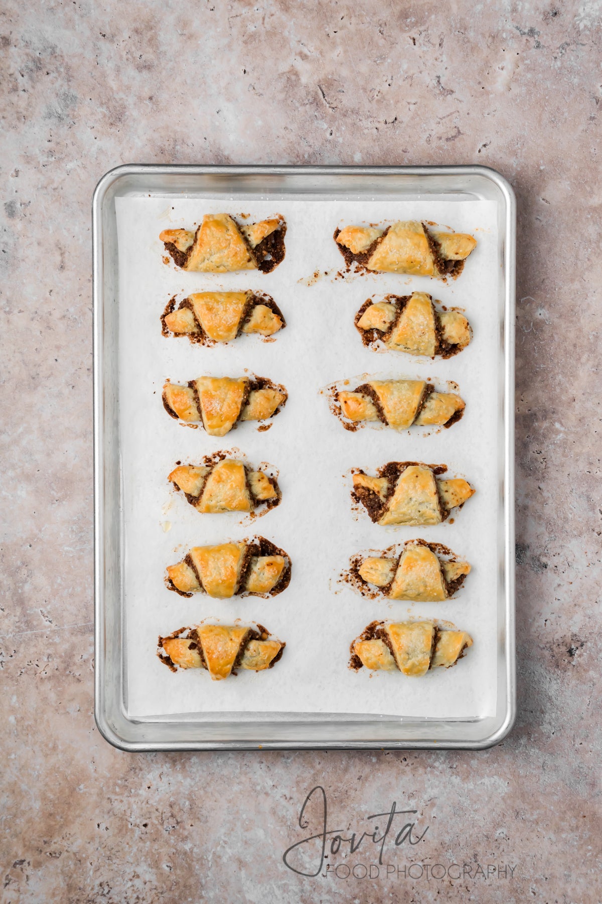 Chocolate Walnut Rugelach Cookies