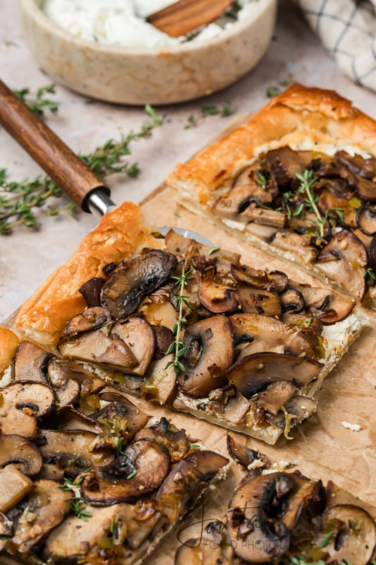 Mushroom Tart with Goat Cheese and Leeks