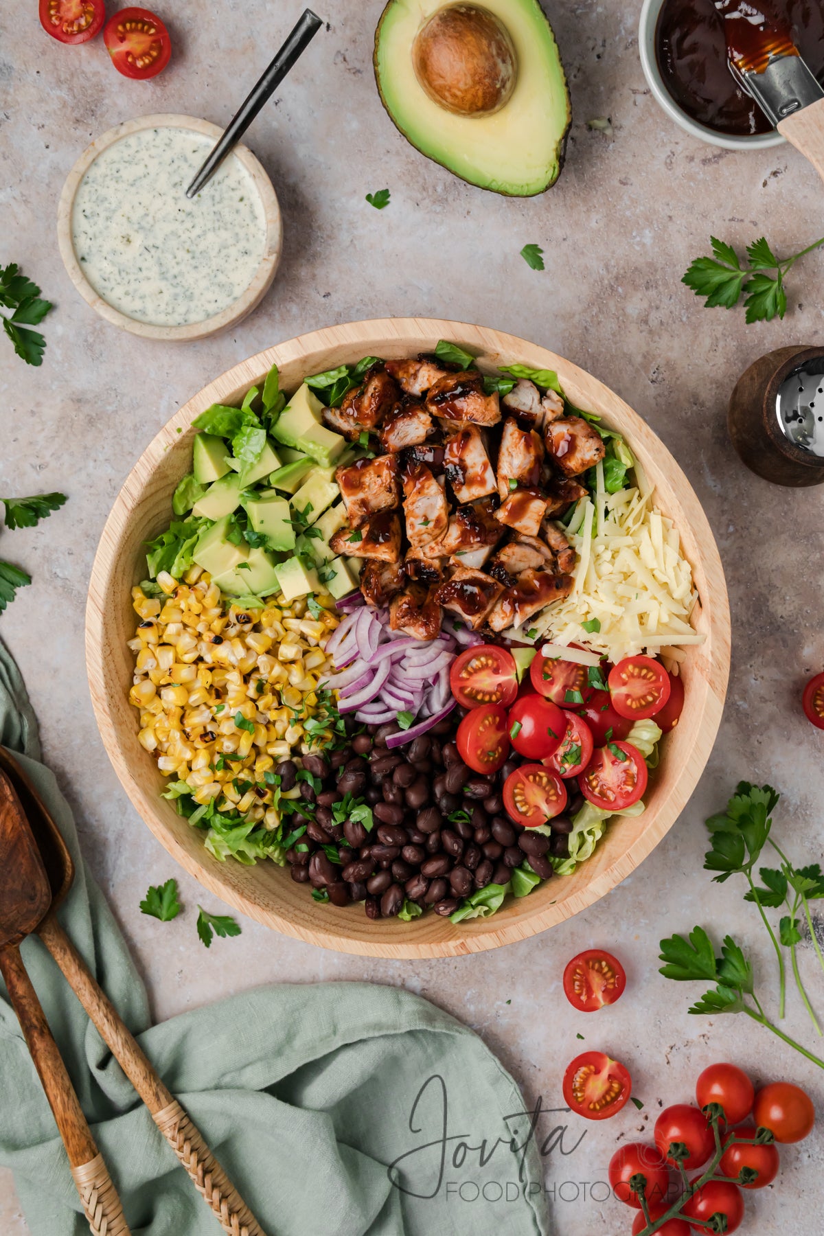 BBQ Chicken Salad with Honey Dijon Ranch