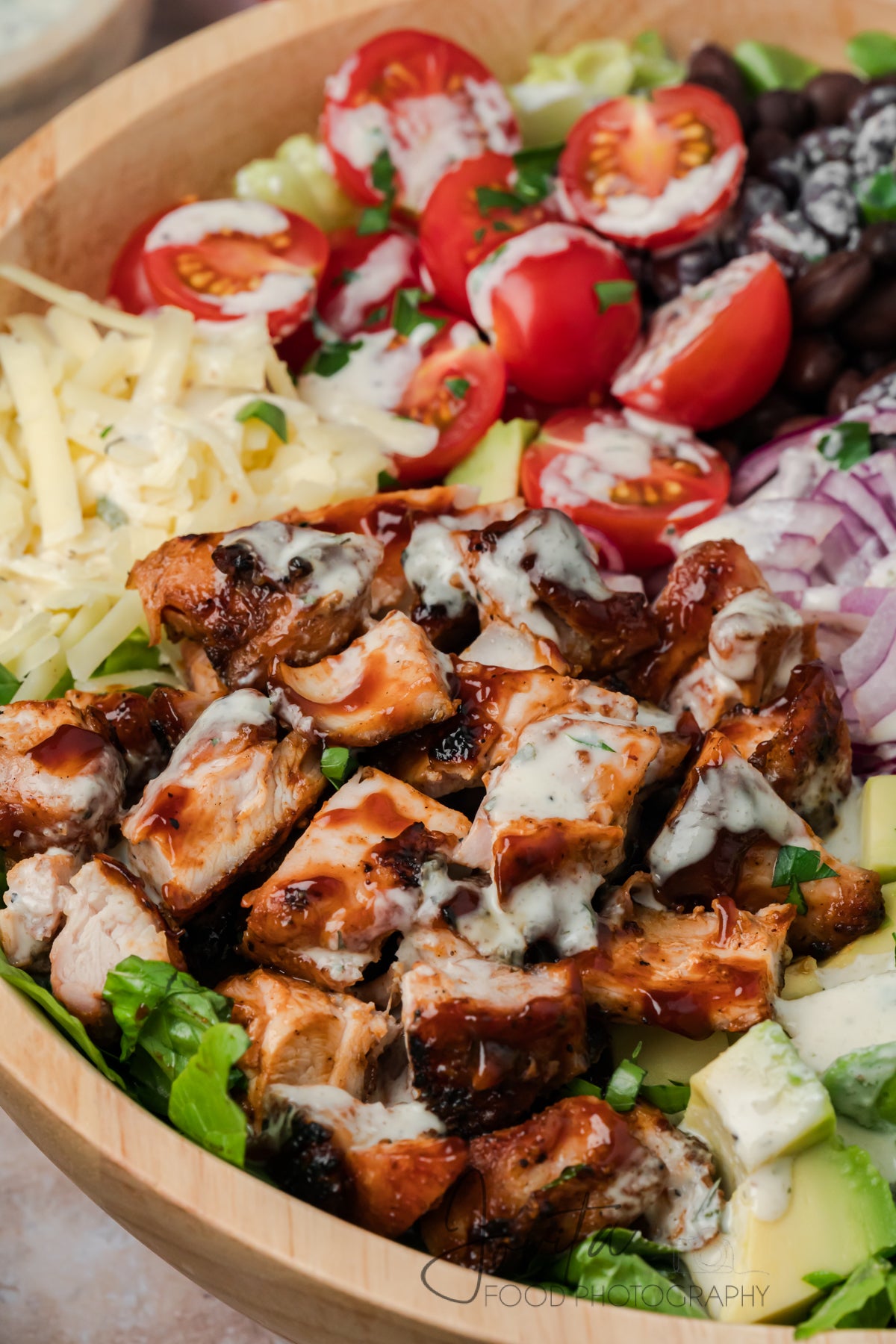 BBQ Chicken Salad with Honey Dijon Ranch