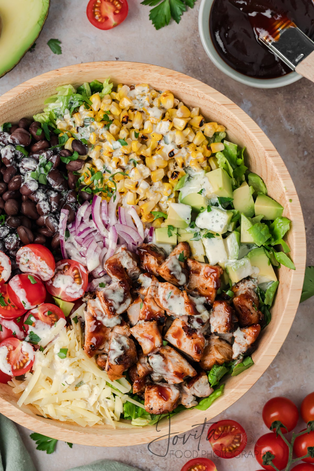 BBQ Chicken Salad with Honey Dijon Ranch