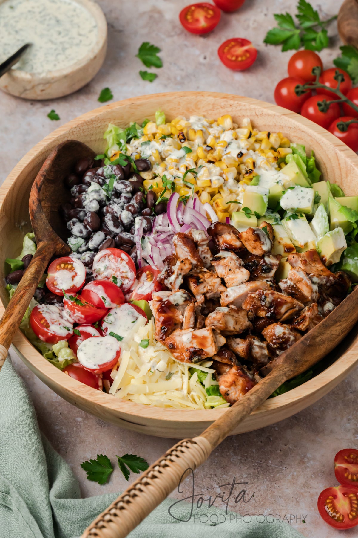 BBQ Chicken Salad with Honey Dijon Ranch