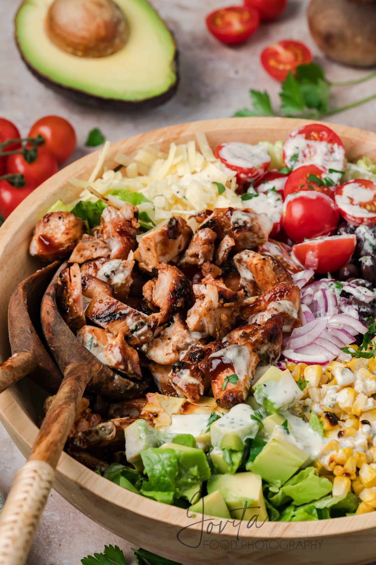 BBQ Chicken Salad with Honey Dijon Ranch
