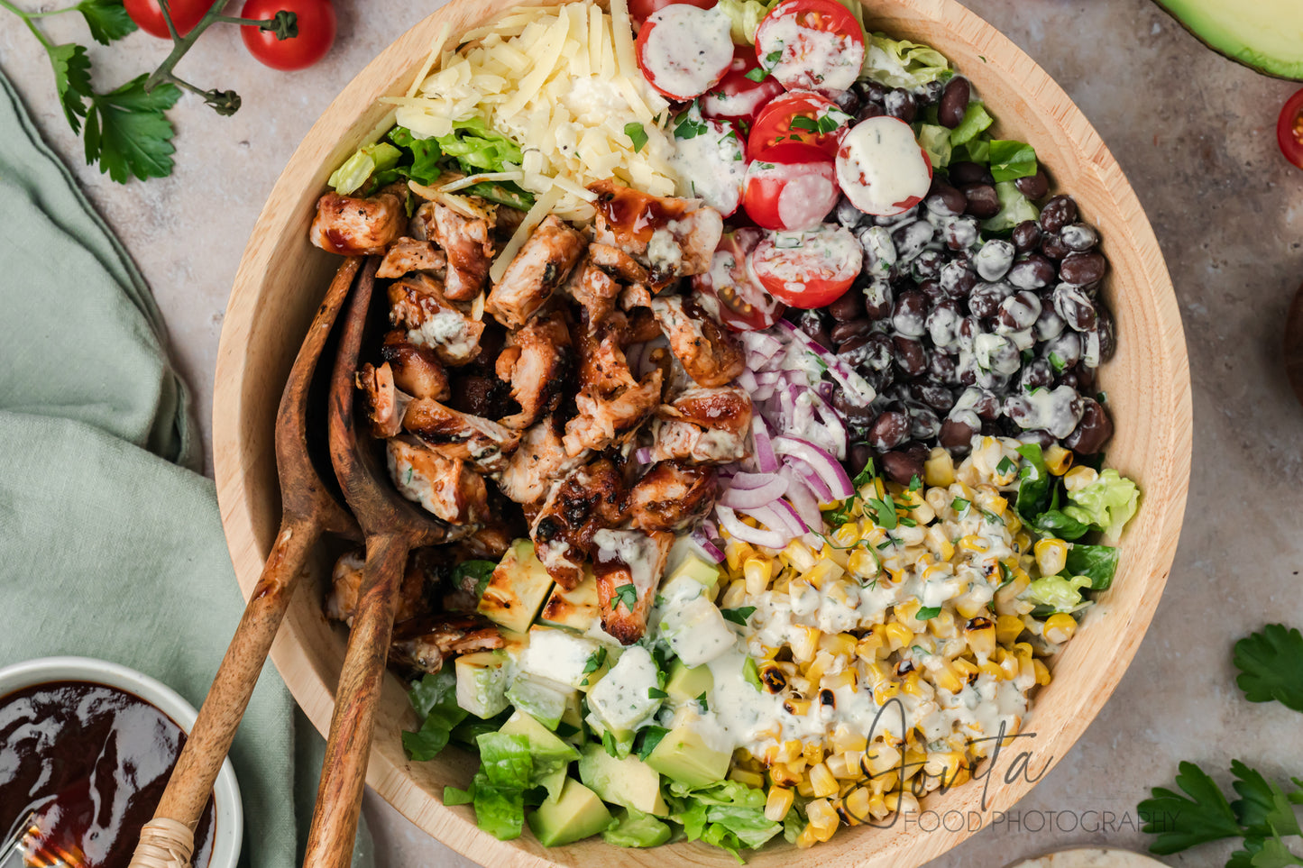 BBQ Chicken Salad with Honey Dijon Ranch