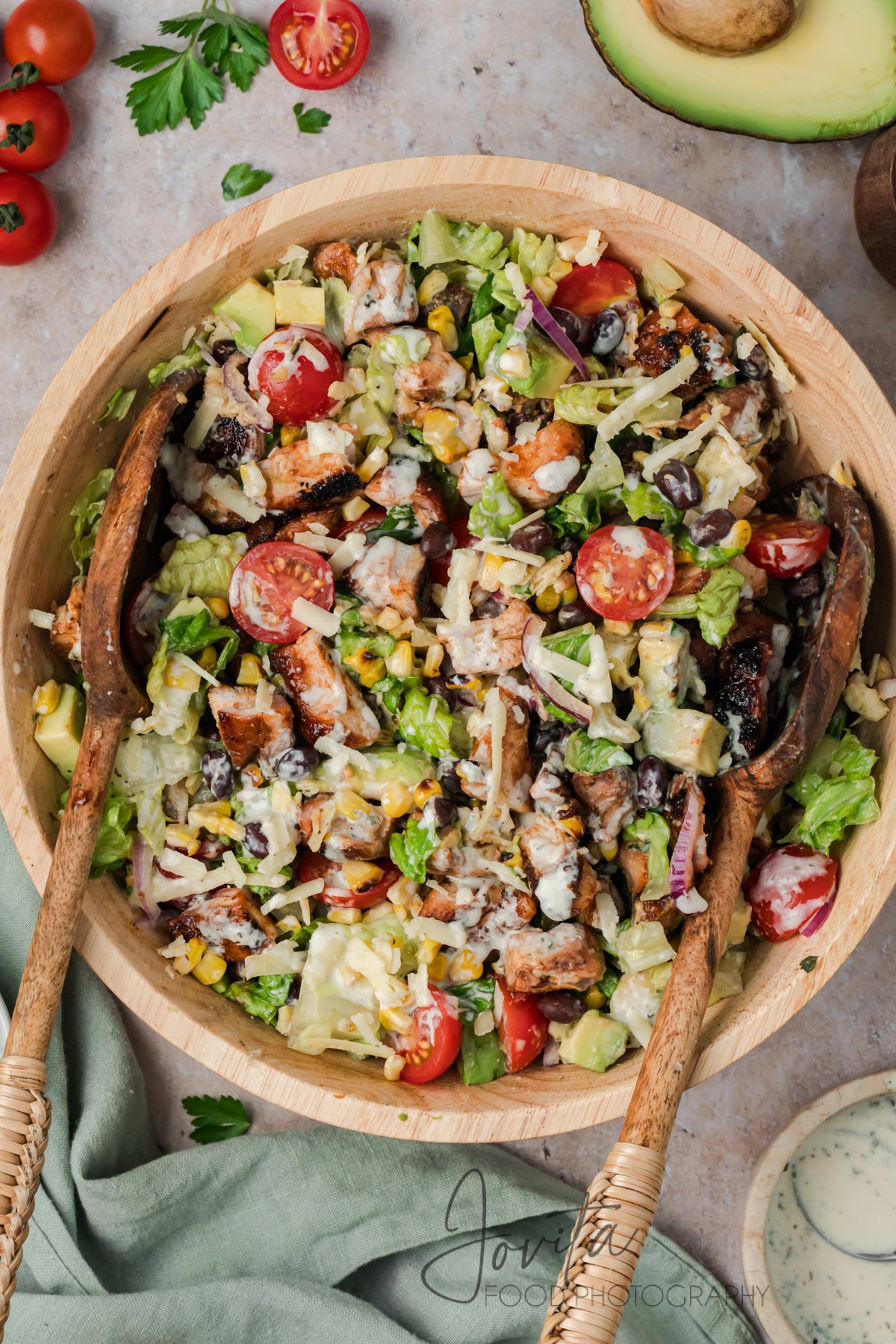 BBQ Chicken Salad with Honey Dijon Ranch