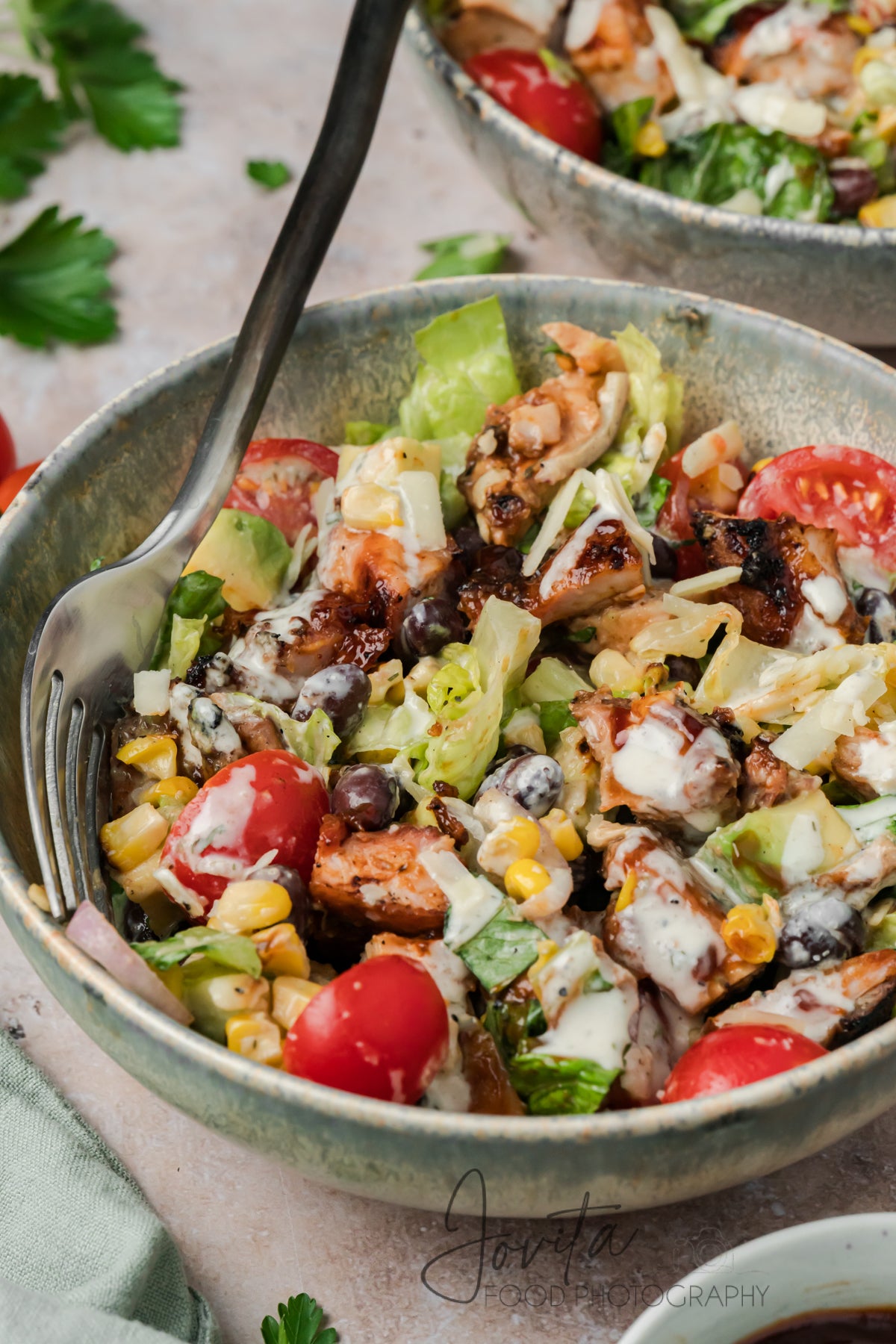 BBQ Chicken Salad with Honey Dijon Ranch
