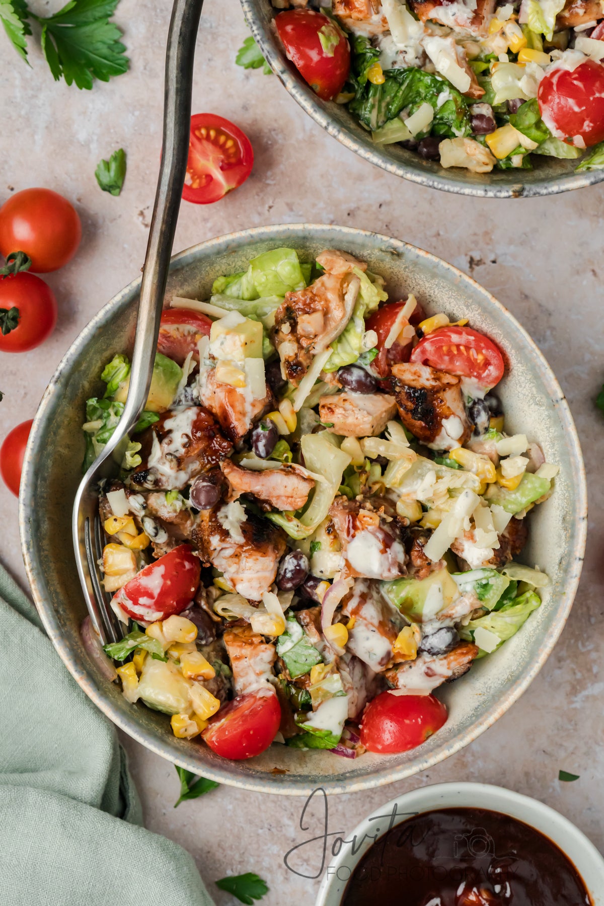 BBQ Chicken Salad with Honey Dijon Ranch
