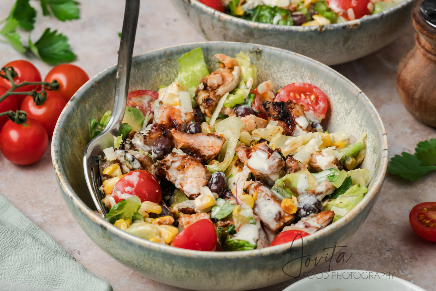 BBQ Chicken Salad with Honey Dijon Ranch