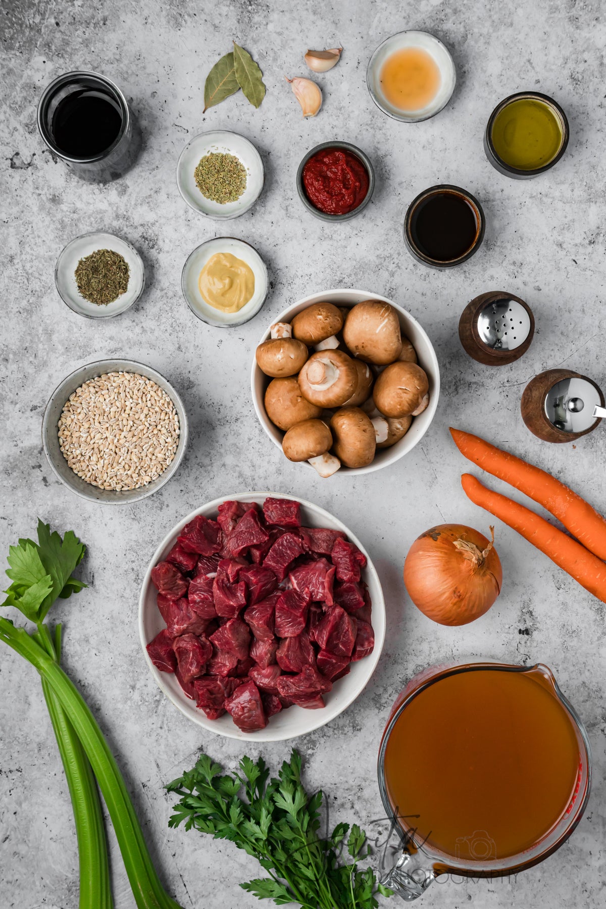 Beef Barley and Mushroom Soup