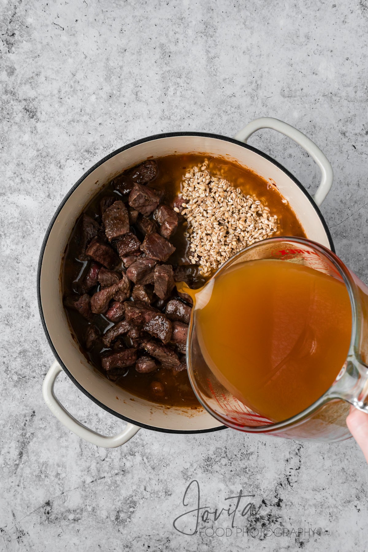 Beef Barley and Mushroom Soup