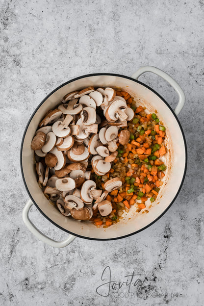 Beef Barley and Mushroom Soup