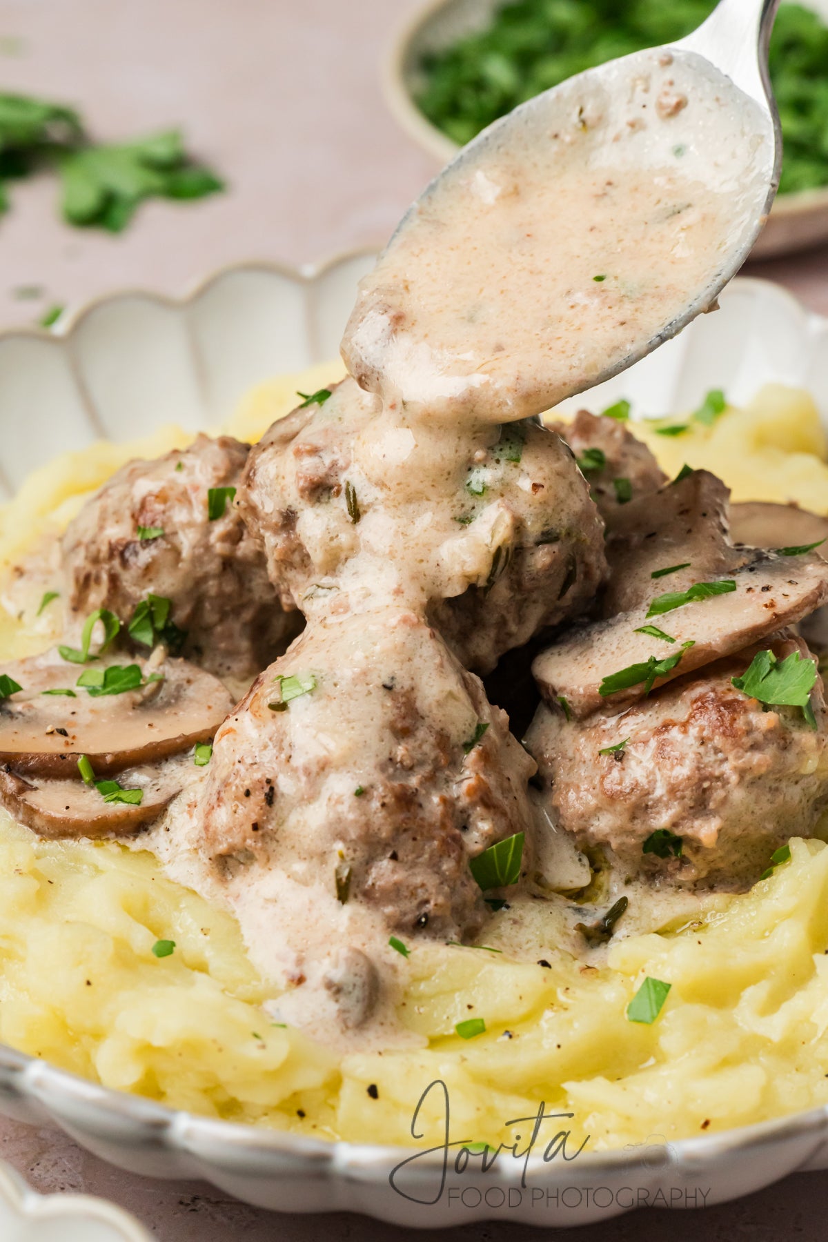 Beef Stroganoff Meatballs