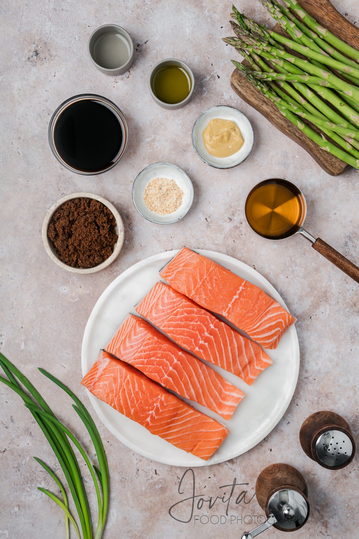 Bourbon Glazed Salmon with Asparagus