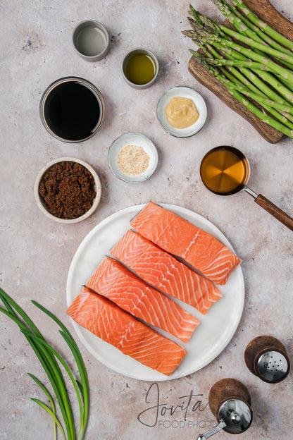 Bourbon Glazed Salmon with Asparagus