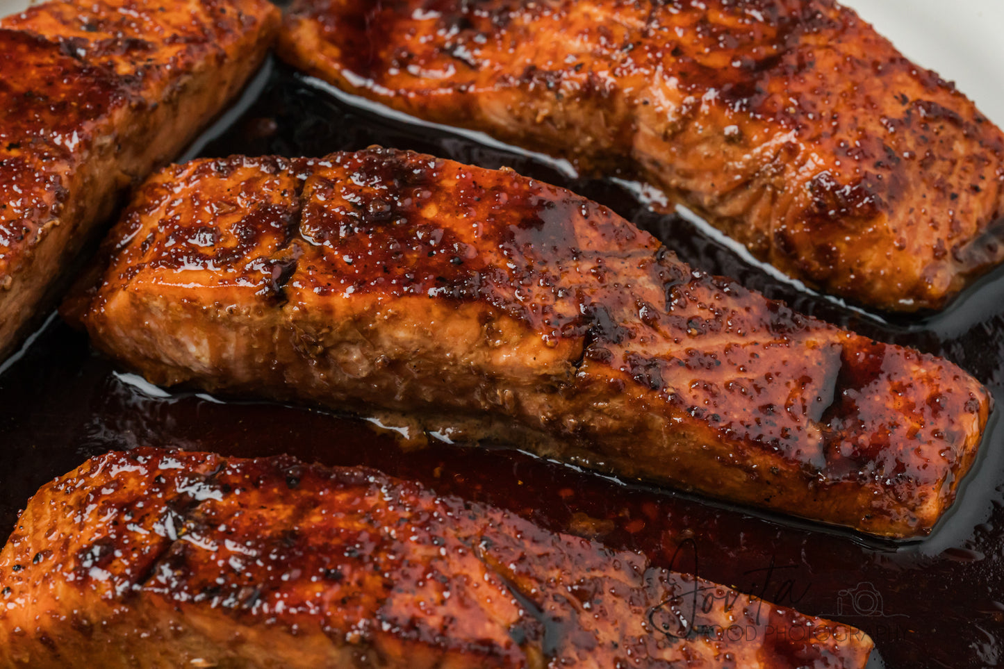Bourbon Glazed Salmon with Asparagus