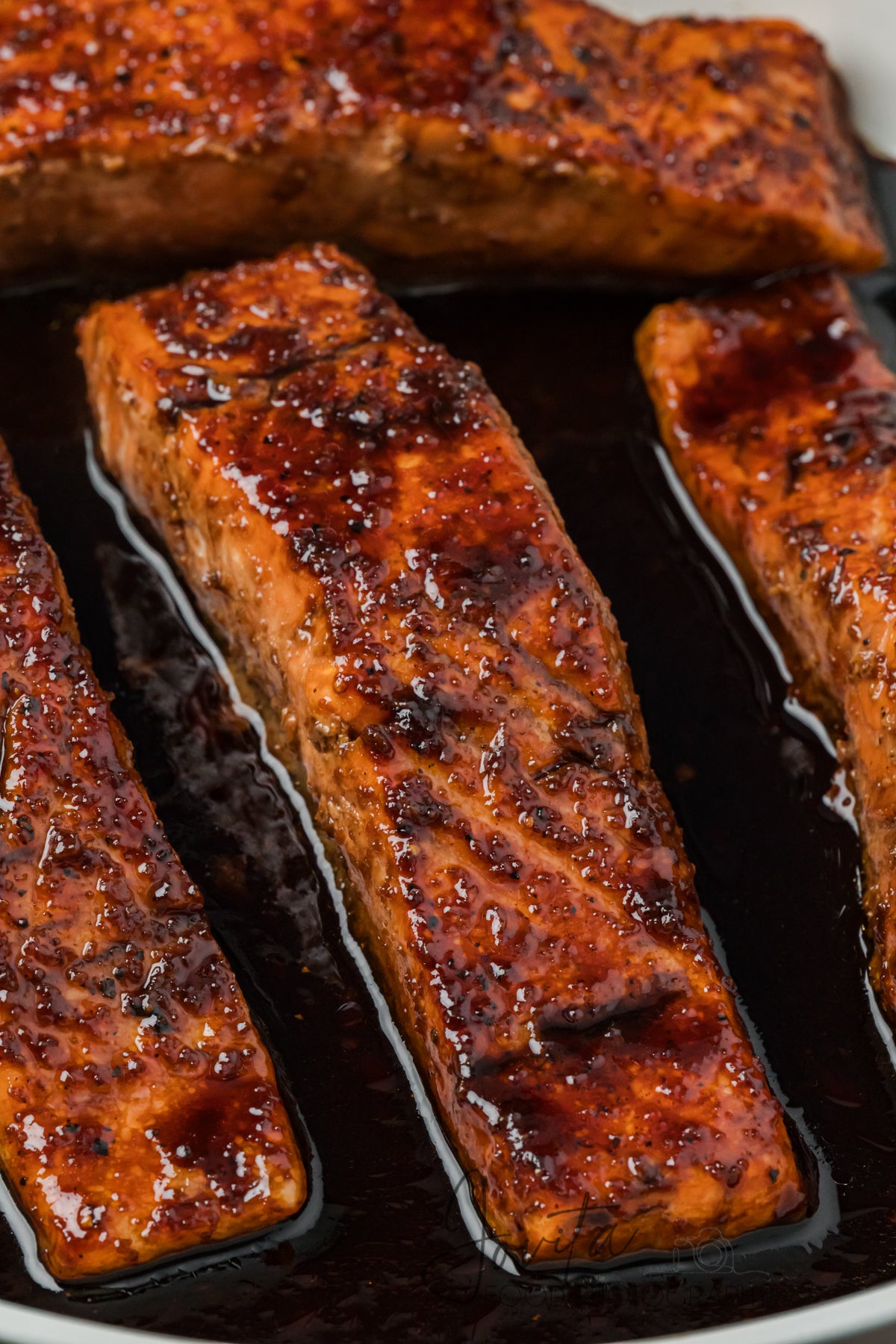 Bourbon Glazed Salmon with Asparagus