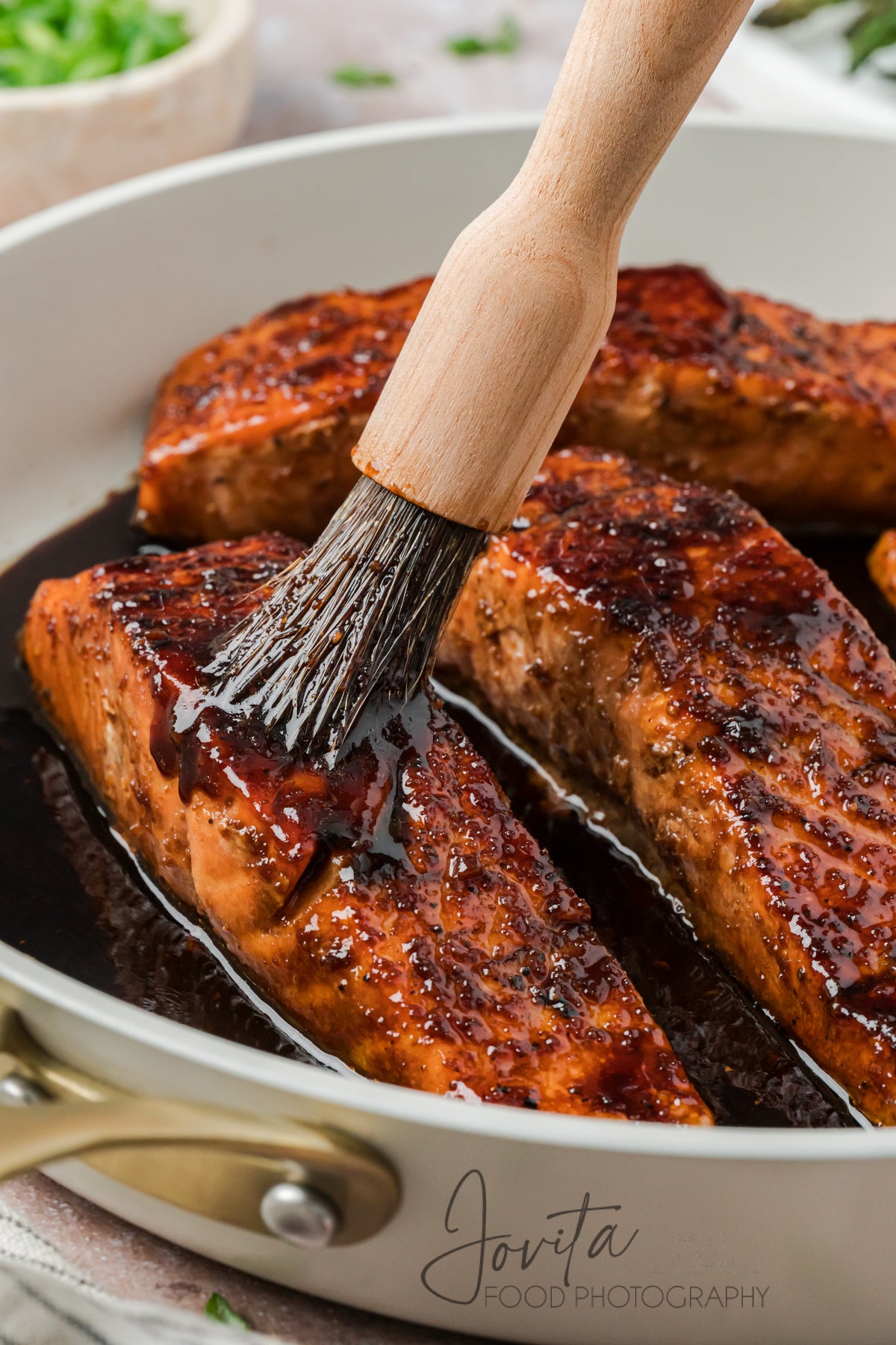 Bourbon Glazed Salmon with Asparagus