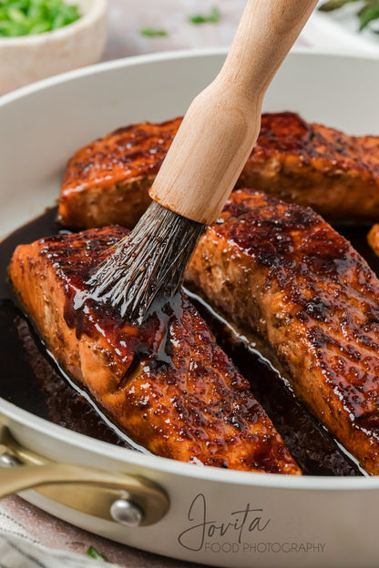 Bourbon Glazed Salmon with Asparagus