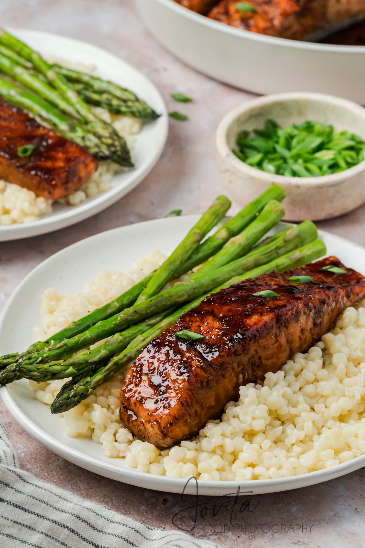 Bourbon Glazed Salmon with Asparagus