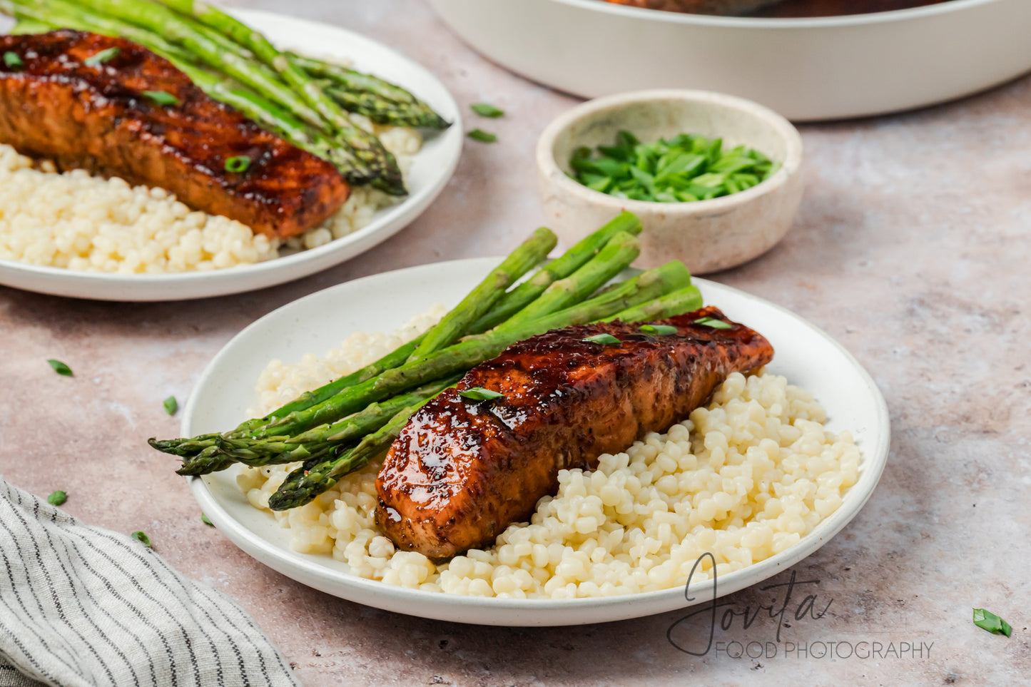 Bourbon Glazed Salmon with Asparagus