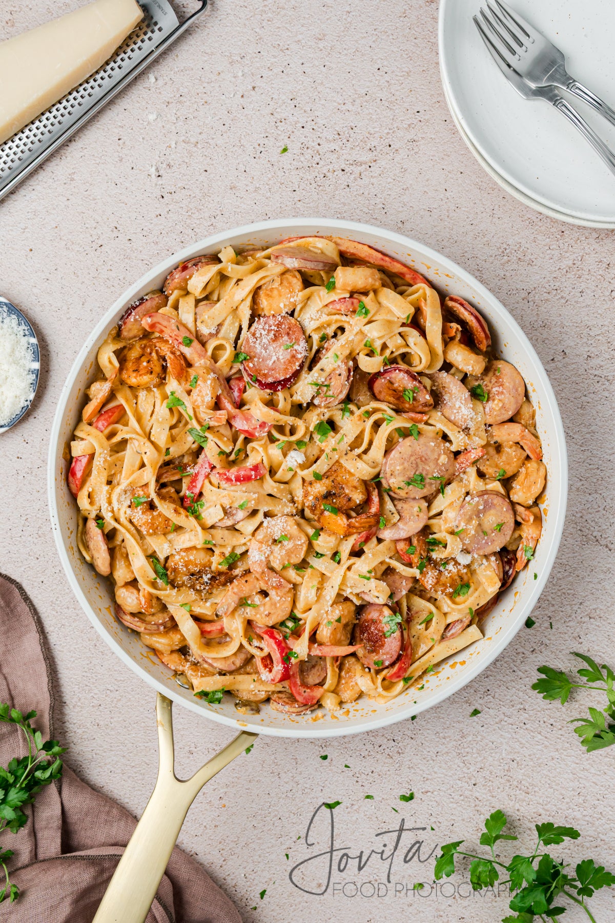 Cajun Shrimp and Sausage Pasta