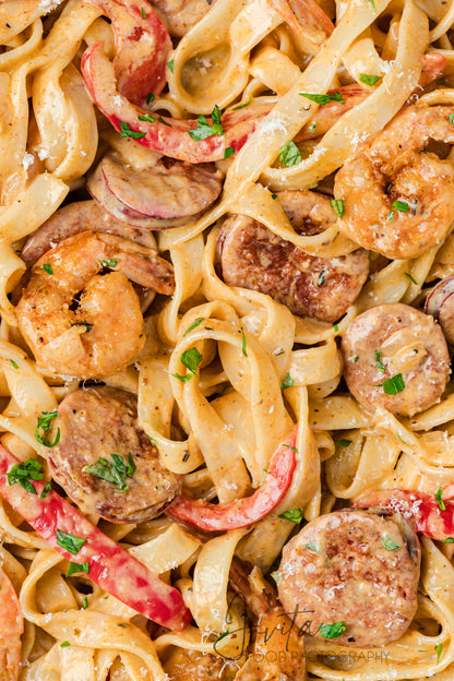Cajun Shrimp and Sausage Pasta
