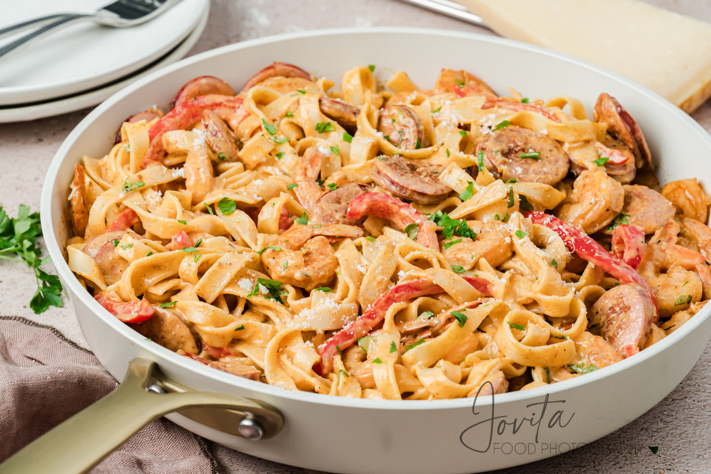 Cajun Shrimp and Sausage Pasta
