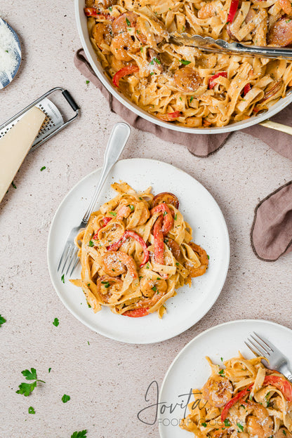 Cajun Shrimp and Sausage Pasta