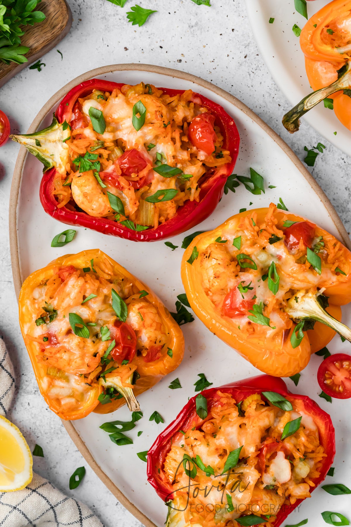 Cajun Shrimp Stuffed Bell Peppers