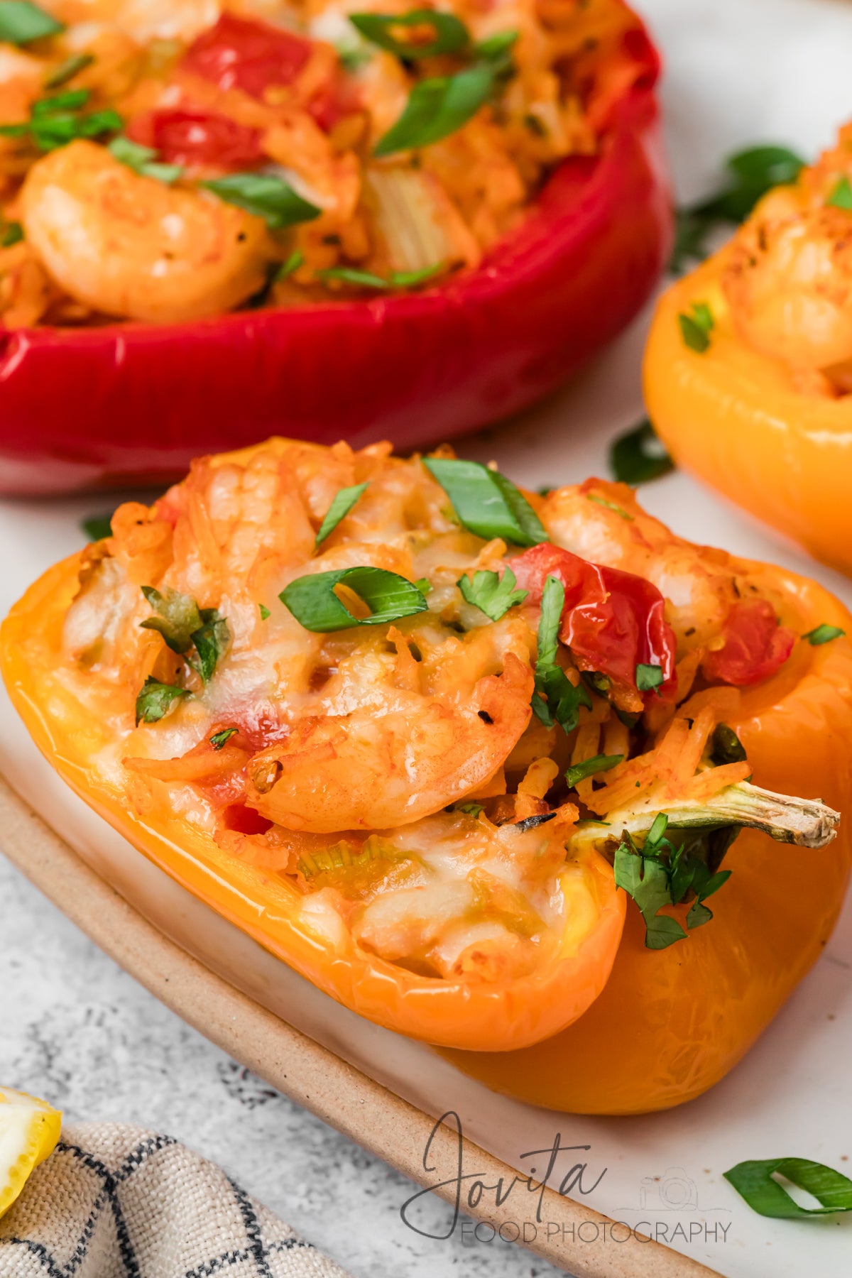 Cajun Shrimp Stuffed Bell Peppers