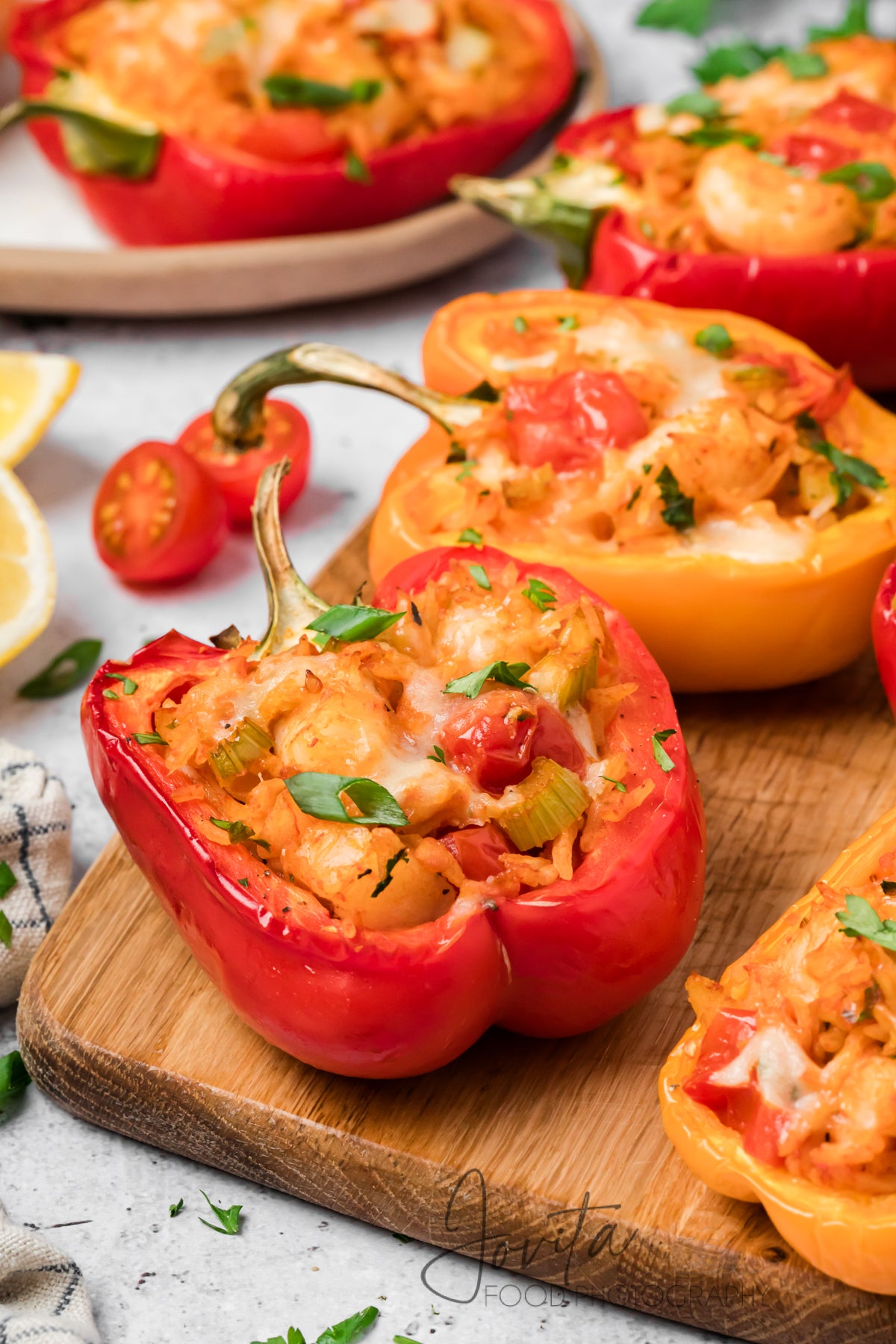 Cajun Shrimp Stuffed Bell Peppers