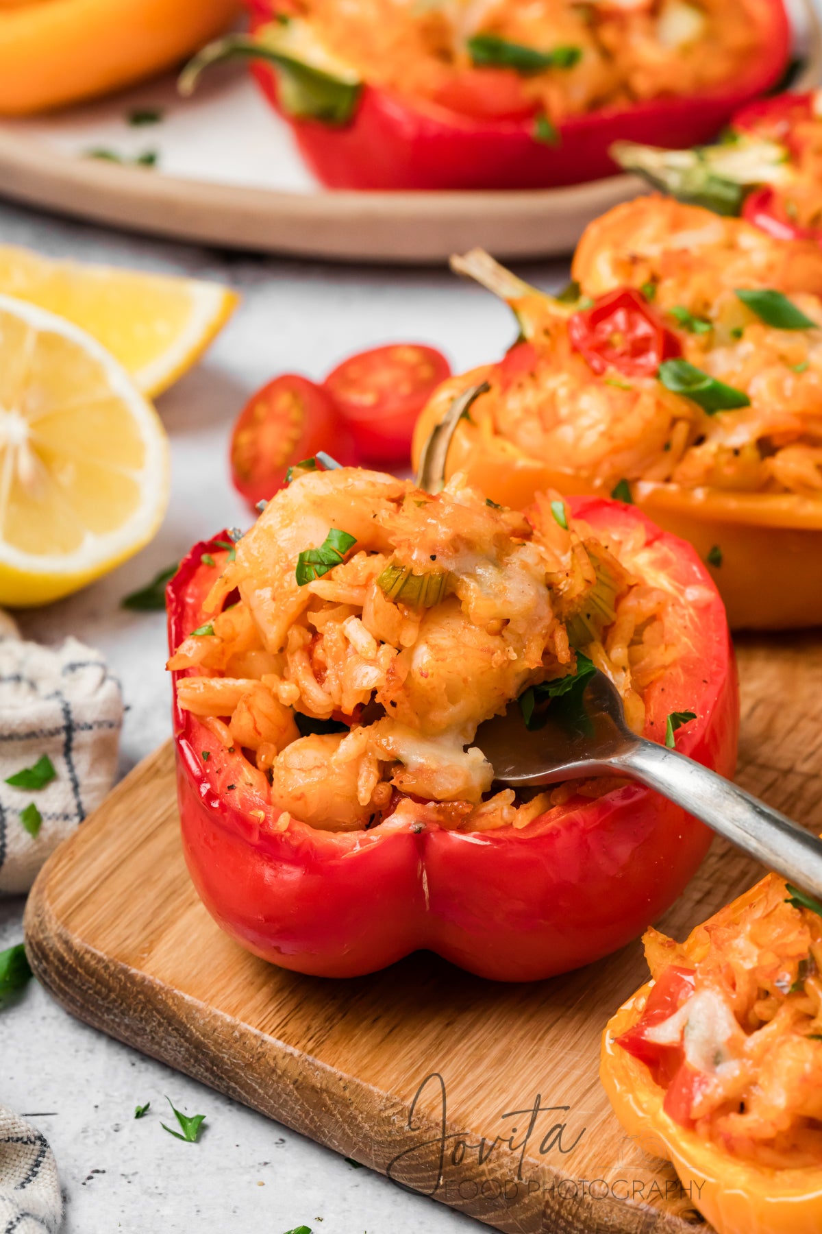 Cajun Shrimp Stuffed Bell Peppers