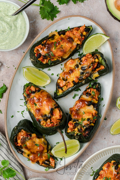 Chicken Stuffed Poblano Peppers