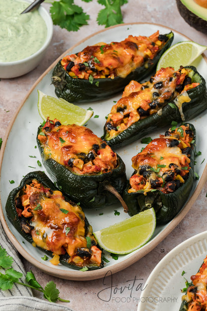 Chicken Stuffed Poblano Peppers