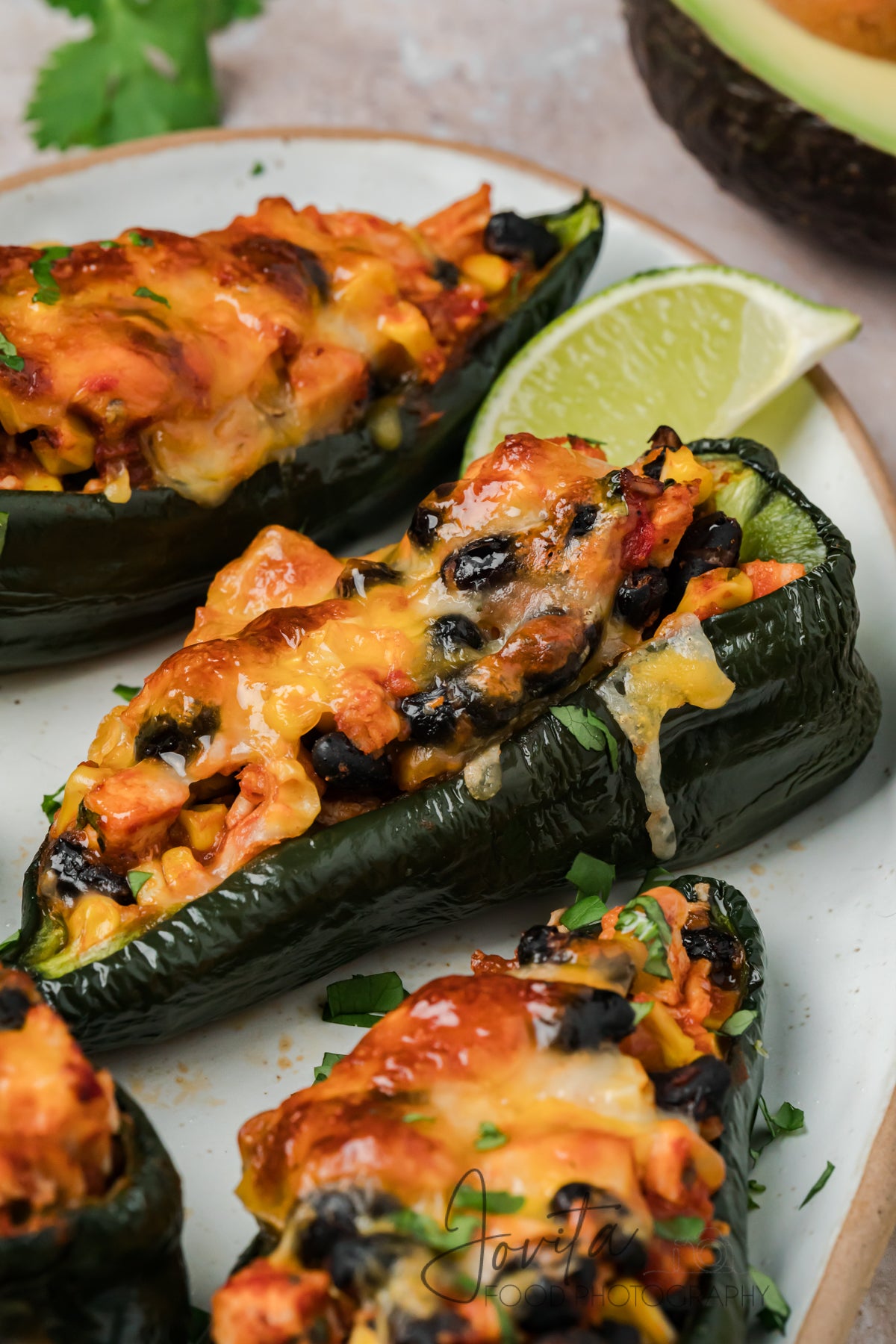 Chicken Stuffed Poblano Peppers