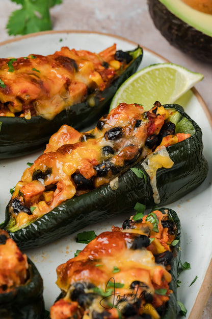 Chicken Stuffed Poblano Peppers