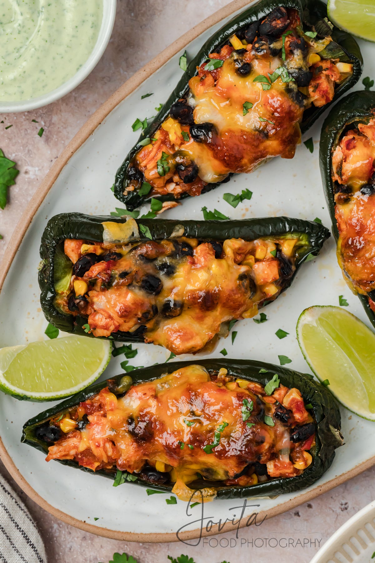 Chicken Stuffed Poblano Peppers