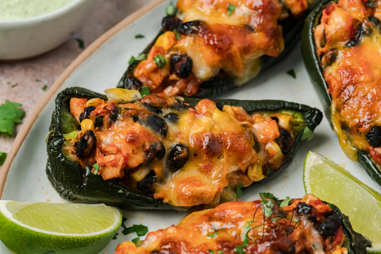Chicken Stuffed Poblano Peppers