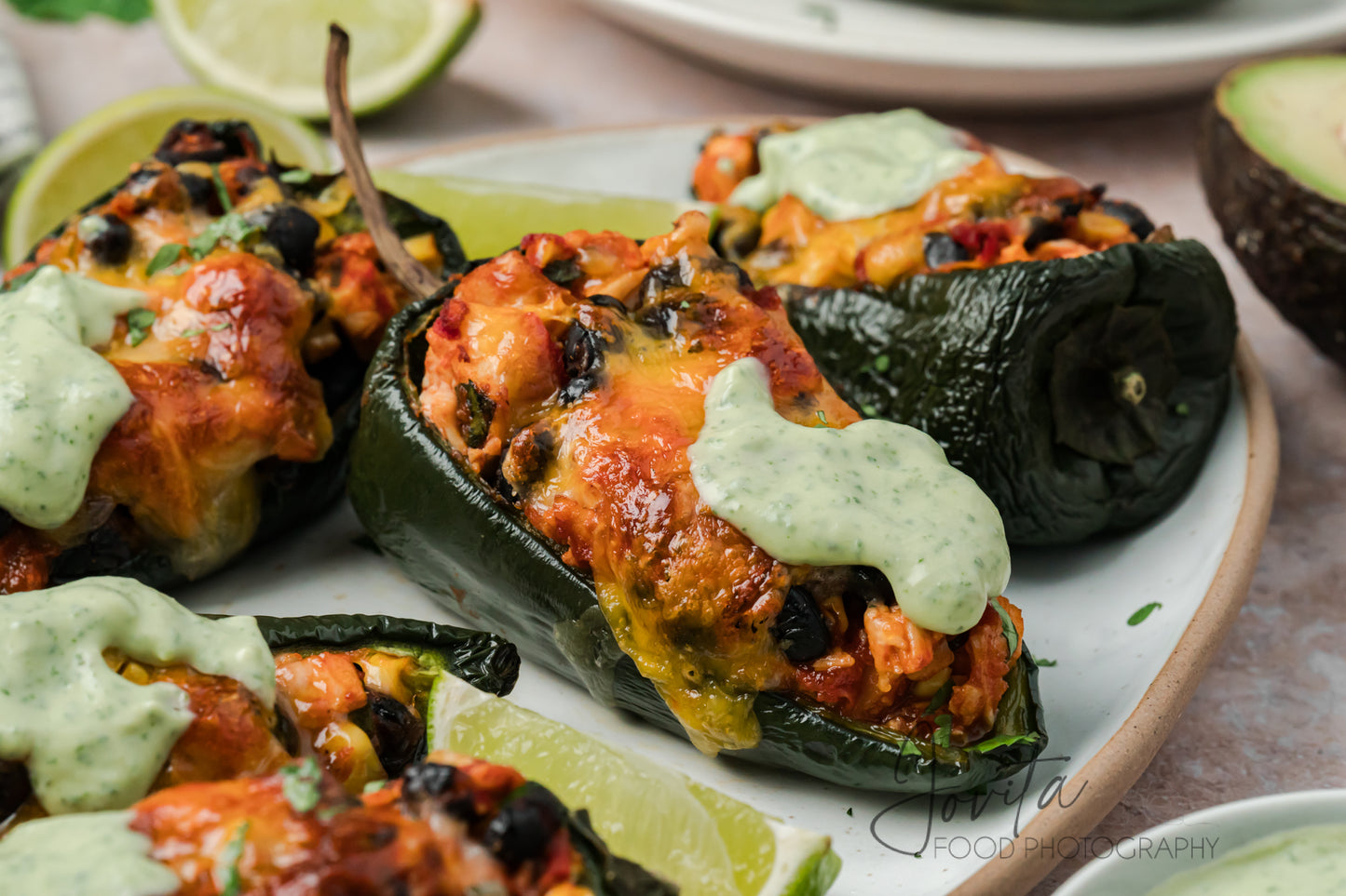 Chicken Stuffed Poblano Peppers