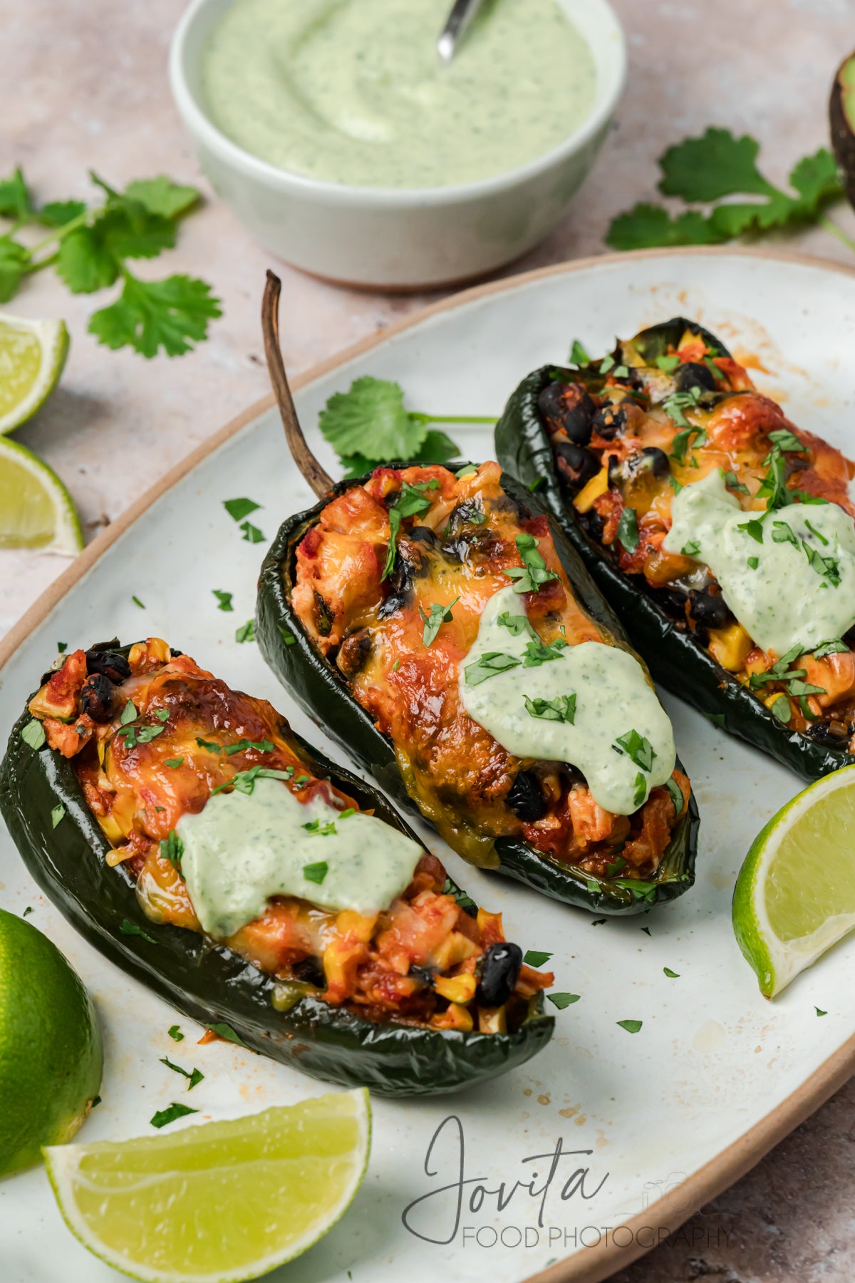 Chicken Stuffed Poblano Peppers