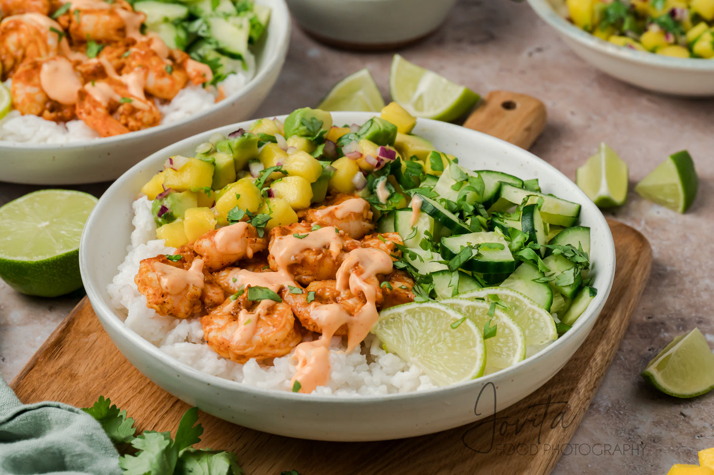 Chili Lime Shrimp Coconut Rice Bowls