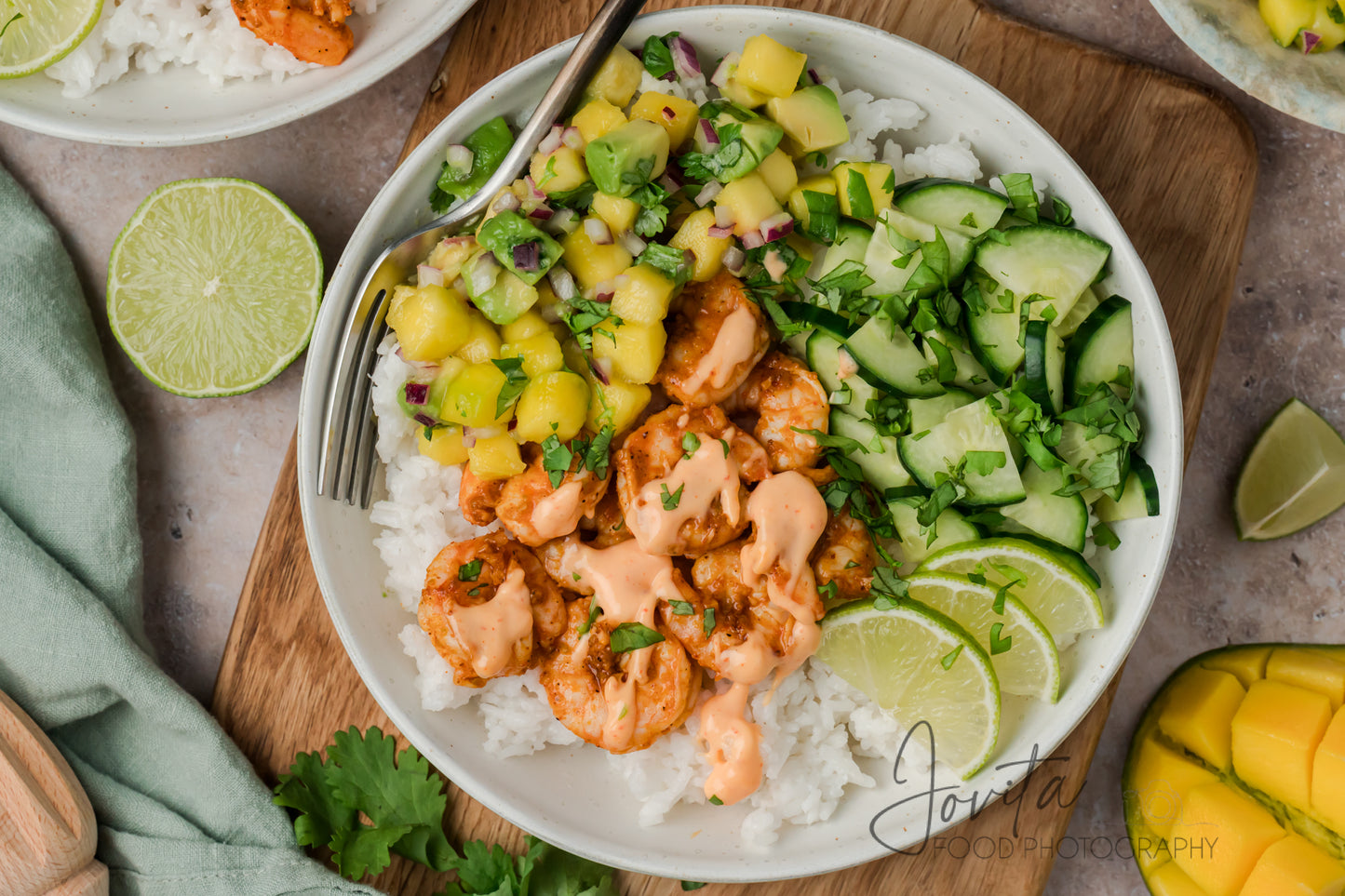 Chili Lime Shrimp Coconut Rice Bowls