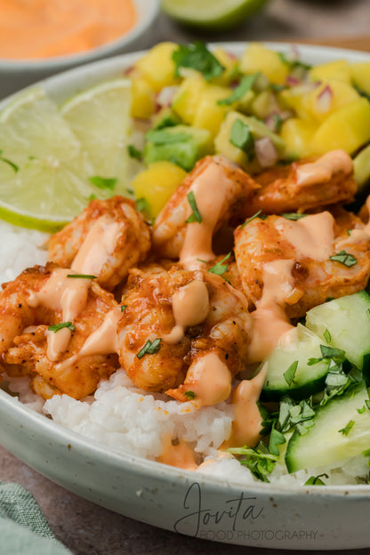Chili Lime Shrimp Coconut Rice Bowls