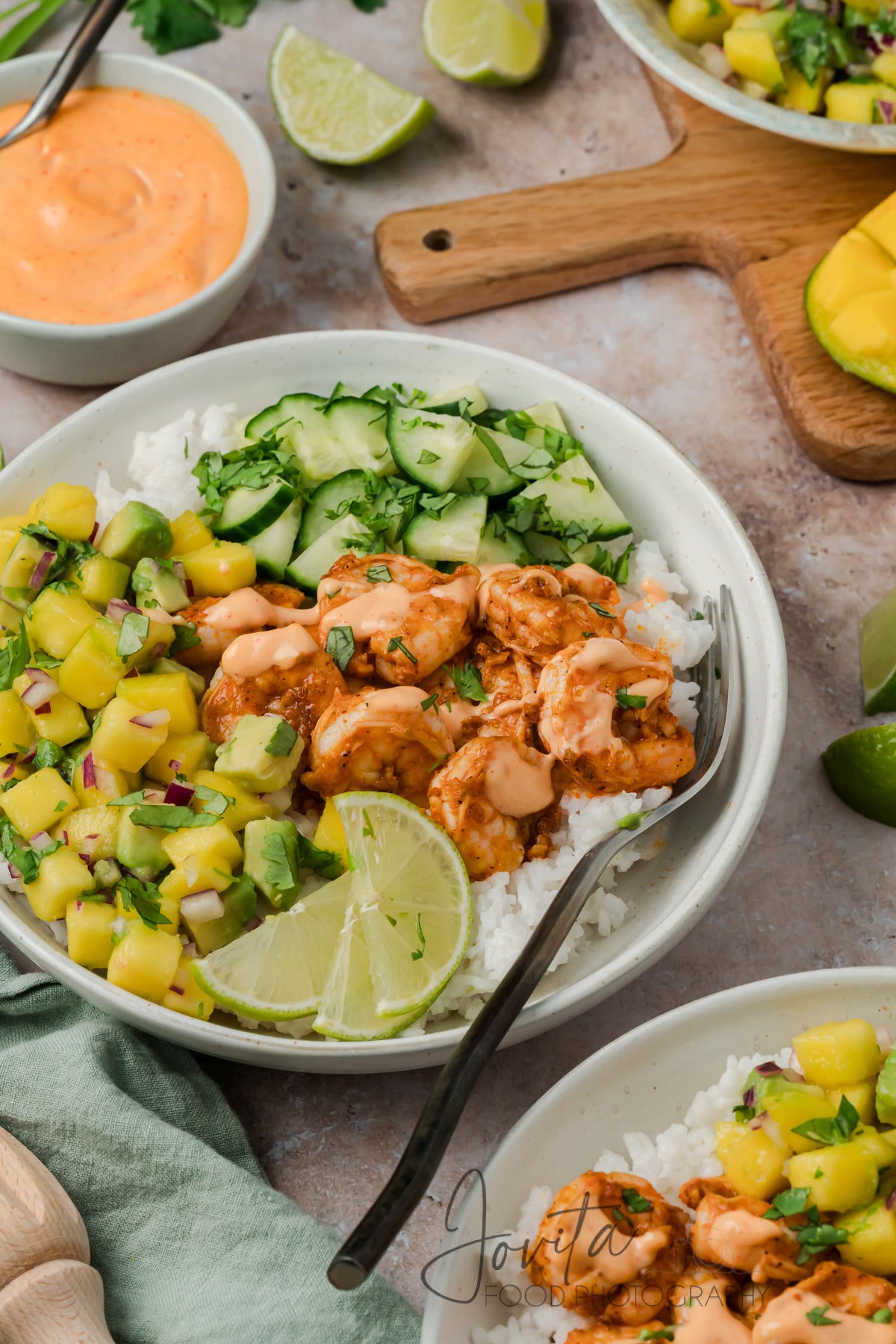 Chili Lime Shrimp Coconut Rice Bowls