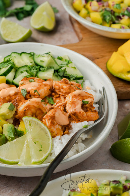Chili Lime Shrimp Coconut Rice Bowls
