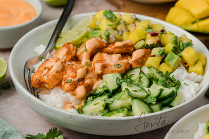 Chili Lime Shrimp Coconut Rice Bowls
