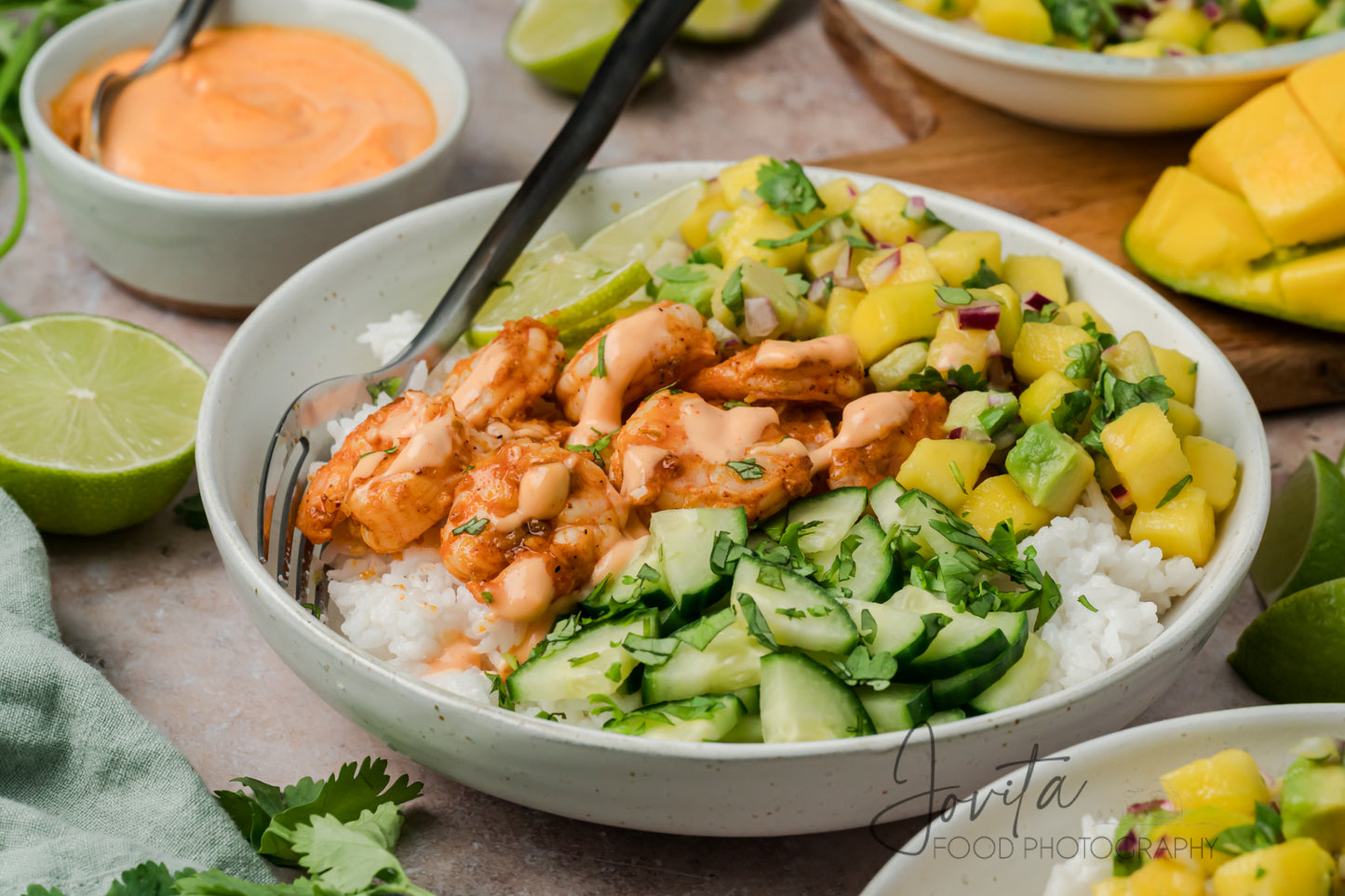 Chili Lime Shrimp Coconut Rice Bowls