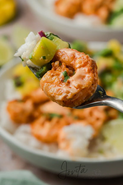 Chili Lime Shrimp Coconut Rice Bowls