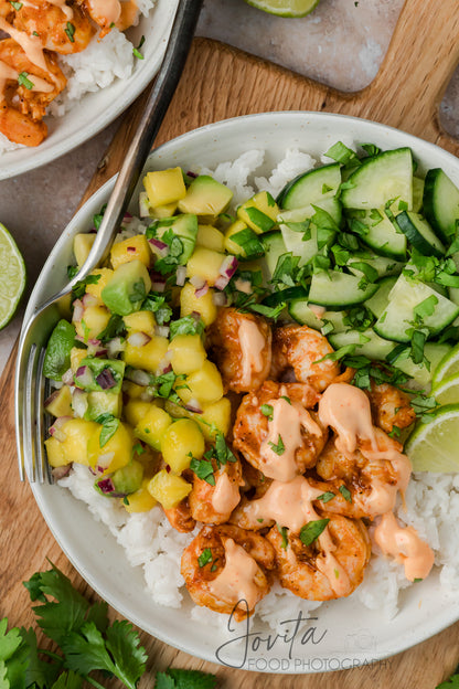 Chili Lime Shrimp Coconut Rice Bowls