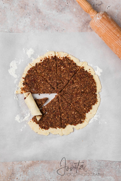 Chocolate Walnut Rugelach Cookies